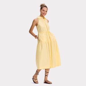 Women's Poplin Maxi Shirtdress - Universal Thread Yellow M